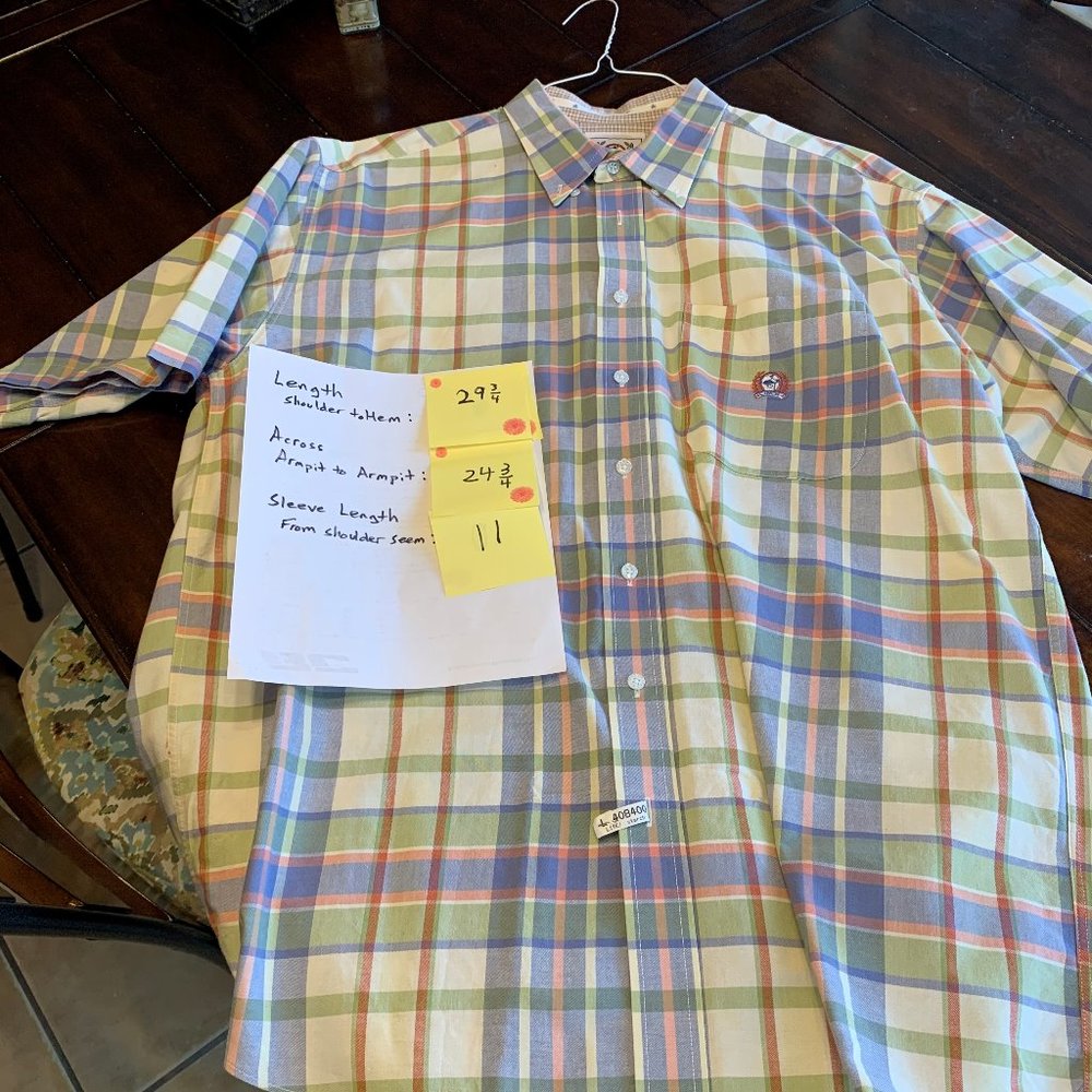 Men's Cinch Short Sleeve Western Shirt XL